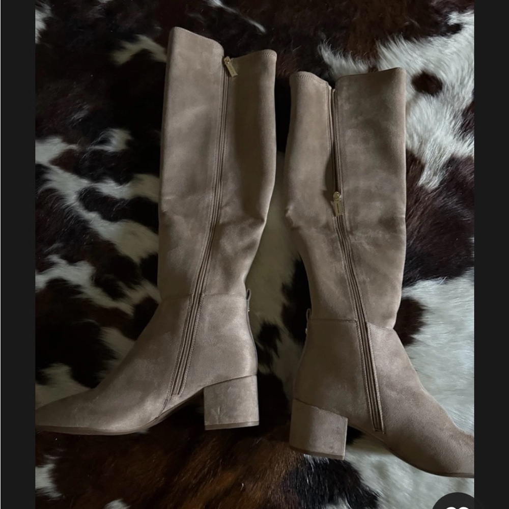 Michael Kors Taupe Heeled Boots - Picture 3 of 3